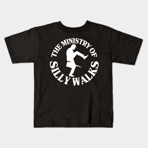 The  Ministry of Silly Walks Kids T-Shirt by MichaelaGrove